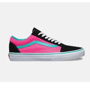 Vans Old Skool (Brite) Black/Neon Pink Women' s 10 Mens 8.5  Skater Y2K